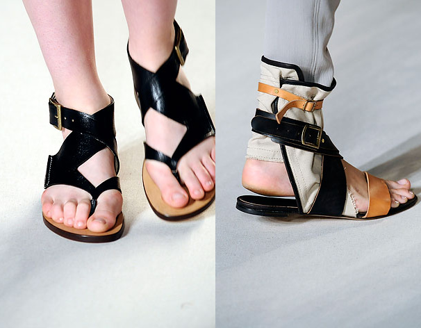 Chloé_Multi-strap leather and canvas sandals10 Сандалии из брезента и кожи от Chloé