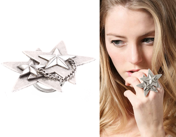 Dannijo Oxidized Silver Military Washington Ring